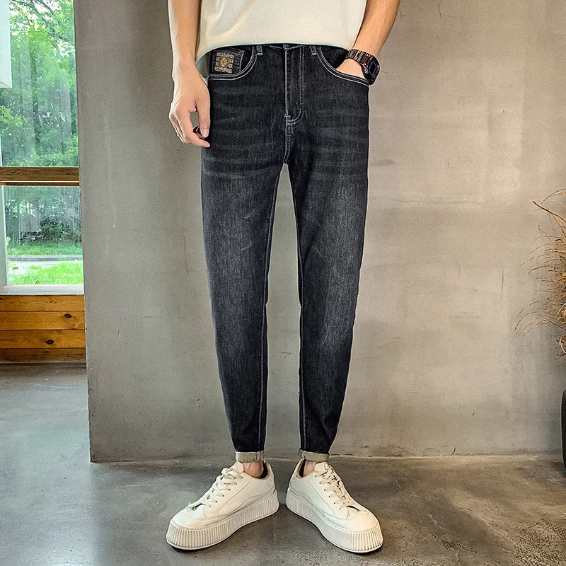 Fashion New Quality Long Men Jeans Slim Pencil Pants Korean Casual Cotton Male Trousers
Fashion New Quality Long Men Jeans Slim Pencil Pants Korean Casual Cotton Male Trousers