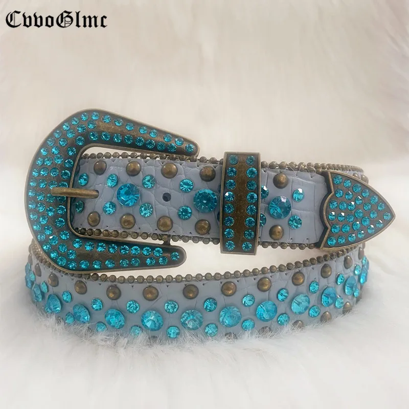 Goth Y2K Rhinestone Belt Women Men Designer Leather Strap With Diamonds Bing Belt Western Cowboy Punk Rock Cinturones Para Mujer
Goth Y2K Rhinestone Belt Women Men Designer Leather Strap With Diamonds Bing Belt Western Cowboy Punk Rock Cinturones Para Mujer