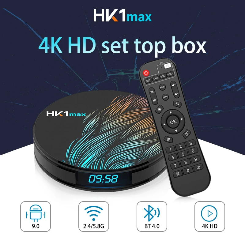 Приставка Смарт-ТВ HK1 MAX, Android 9,0, Rockchip RK3328, 4 + 64 ГБ, BT 4,0, 4K, 2,4 ГГц
Приставка Смарт-ТВ HK1 MAX, Android 9,0, Rockchip RK3328, 4 + 64 ГБ, BT 4,0, 4K, 2,4 ГГц