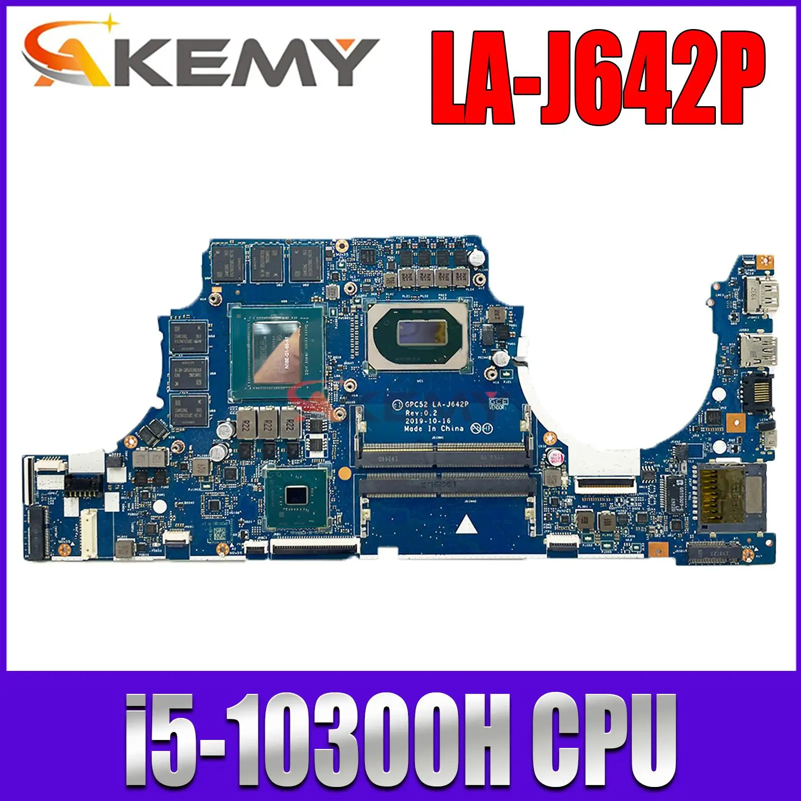LA-J642P for HP Gaming 15-DK Laptop Motherboard with i5-10300H CPU GTX1650TI RTX2060 6GB GPU M11452-001 100%Tested OK
LA-J642P for HP Gaming 15-DK Laptop Motherboard with i5-10300H CPU GTX1650TI RTX2060 6GB GPU M11452-001 100%Tested OK