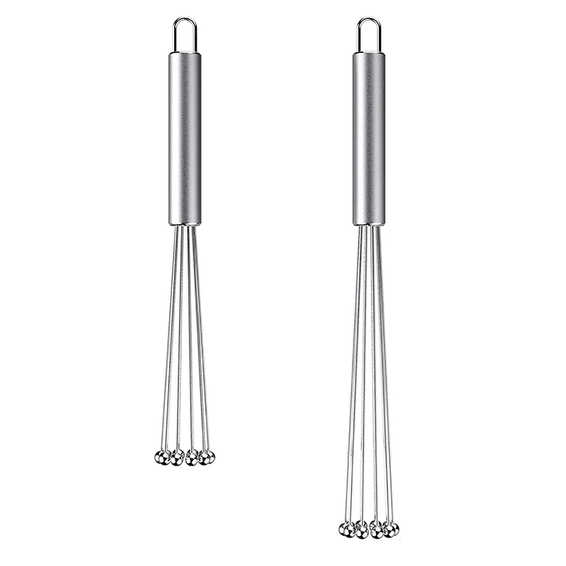 A50I 2 Pcs Stainless Steel Ball Whisk Wire Egg Whisk Set Suitable For Kitchen Cooking, Stirring, Whisking, Beating
A50I 2 Pcs Stainless Steel Ball Whisk Wire Egg Whisk Set Suitable For Kitchen Cooking, Stirring, Whisking, Beating