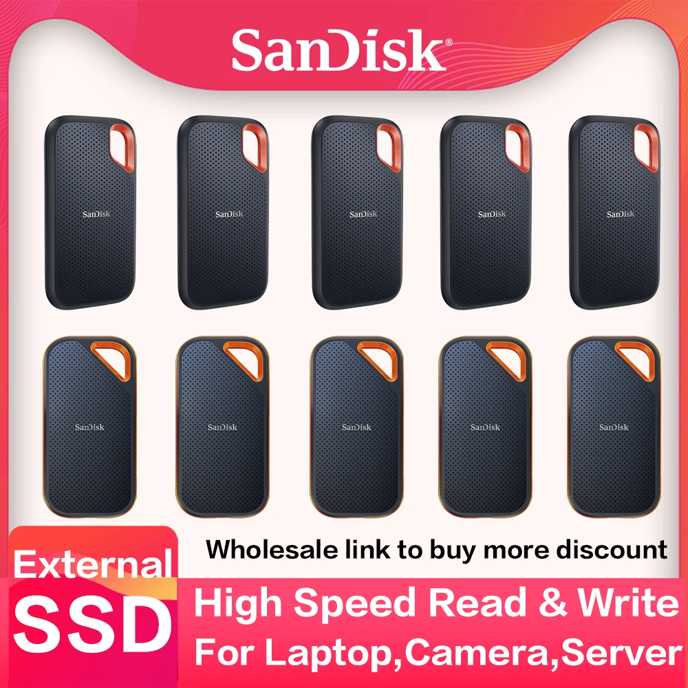 Внешний жесткий диск SanDisk Extreme PRO 5 шт. SSD E81 портативный E30 E60 E61 usb 3.2 type EC/A для