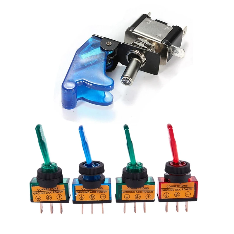 1X 12V 20A Car Truck Cover LED Light SPST Toggle Rocker Switch & 4PC 12V DC 20A Light Illuminated Toggle Switch Control
1X 12V 20A Car Truck Cover LED Light SPST Toggle Rocker Switch & 4PC 12V DC 20A Light Illuminated Toggle Switch Control