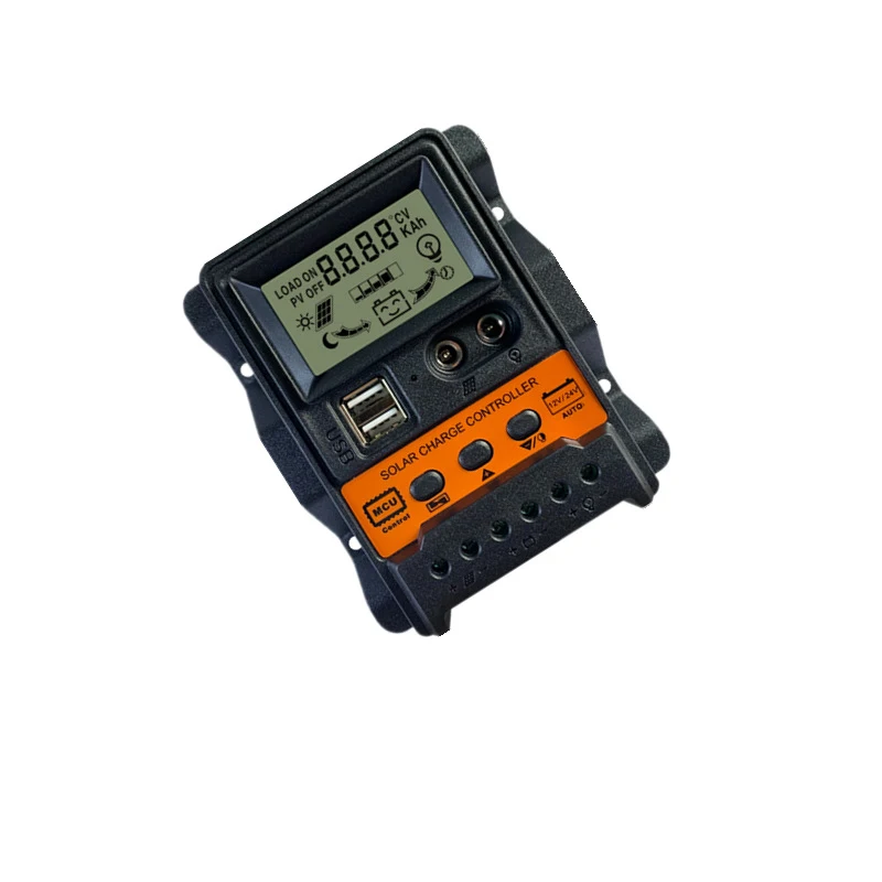12V 24V 10A LCD display dual MOS PWM control charge and discharge solar regulator with USB solar controller
12V 24V 10A LCD display dual MOS PWM control charge and discharge solar regulator with USB solar controller