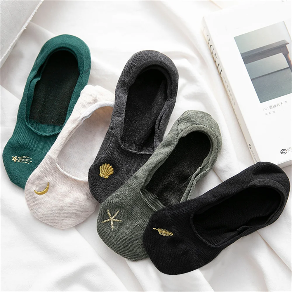 3/Pair Summer Thin Women Boat Socks New Solid Embroidery Shell Invisible Socks Antiskid Slippers Anti-Slip Sock meias calcetines
3/Pair Summer Thin Women Boat Socks New Solid Embroidery Shell Invisible Socks Antiskid Slippers Anti-Slip Sock meias calcetines