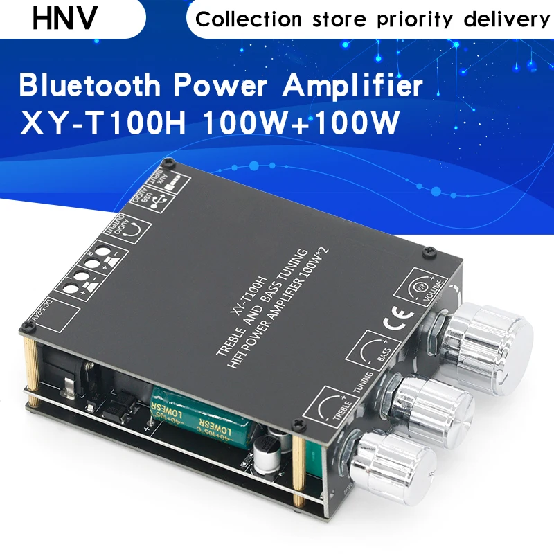 XY-T100H 100w + 100w TPA3116D2 Bluetooth 5.0 Плата усилителя мощности для домашнего кинотеатра, усилители стерео, регулировка высоких и басов
XY-T100H 100w + 100w TPA3116D2 Bluetooth 5.0 Плата усилителя мощности для домашнего кинотеатра, усилители стерео, регулировка высоких и басов