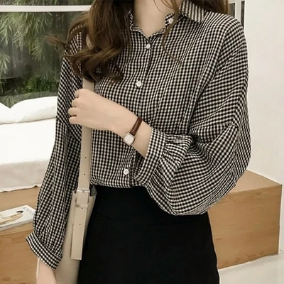 5pcs/lot Cheap Wholesale Women Clothes Shirt Tops Spring 2022 New Plaid Long Sleeve Loose Lantern Sleeve Women Shirts
5pcs/lot Cheap Wholesale Women Clothes Shirt Tops Spring 2022 New Plaid Long Sleeve Loose Lantern Sleeve Women Shirts
