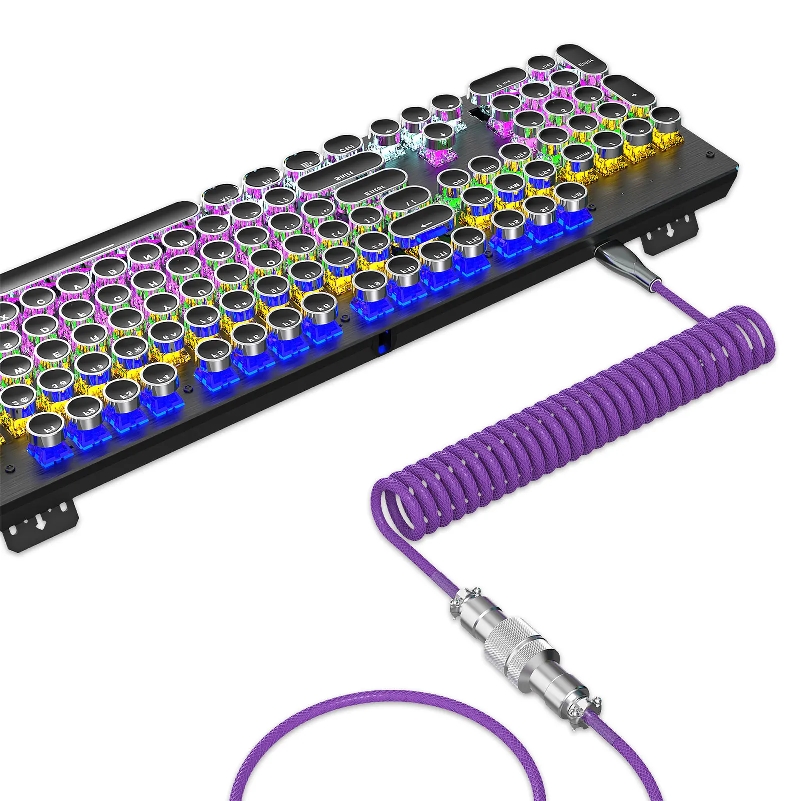 Coiled Cable Type C USB Cable Durable And Sturdy Braided Braided Type C Cable For Most Type-C Mechanical Gaming Keyboards
Coiled Cable Type C USB Cable Durable And Sturdy Braided Braided Type C Cable For Most Type-C Mechanical Gaming Keyboards