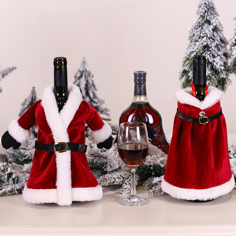 Creative Christmas Wine Bottle Set Santa Jacket Dress Wine Bottle Cover Wine Bottle Bag Sleeve Xmas New Year Dinner Table Decor
Creative Christmas Wine Bottle Set Santa Jacket Dress Wine Bottle Cover Wine Bottle Bag Sleeve Xmas New Year Dinner Table Decor