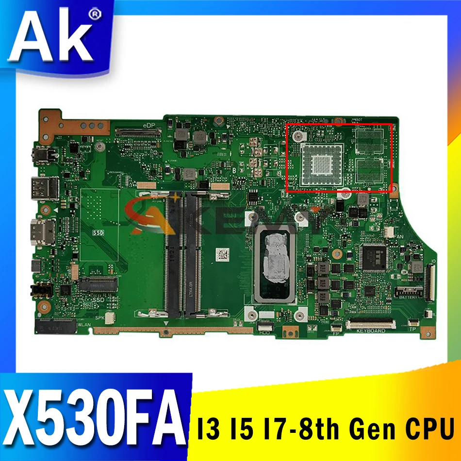 X530FA материнская плата для ноутбука I3-8145U I7-8565U CPU для ASUS X530FN X530F S5300F X530FA Материнская плата ноутбука
X530FA материнская плата для ноутбука I3-8145U I7-8565U CPU для ASUS X530FN X530F S5300F X530FA Материнская плата ноутбука
