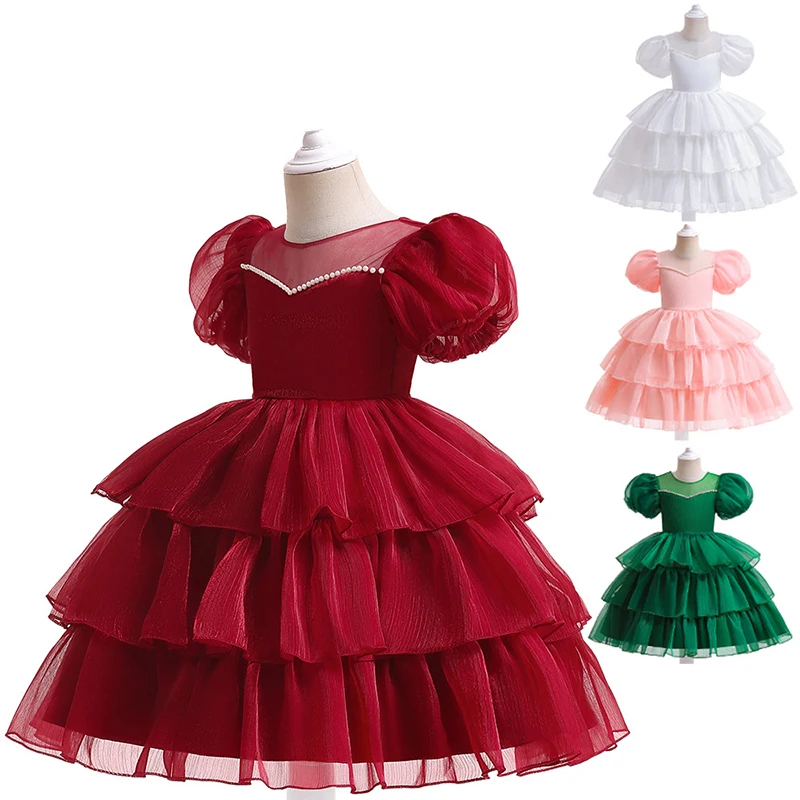2023 Summer Baby Girls Short Sleeves Layered Dress Kids Puff Sleeve Princess Dresses Birthday Party Ball Gown Children Costume 
2023 Summer Baby Girls Short Sleeves Layered Dress Kids Puff Sleeve Princess Dresses Birthday Party Ball Gown Children Costume