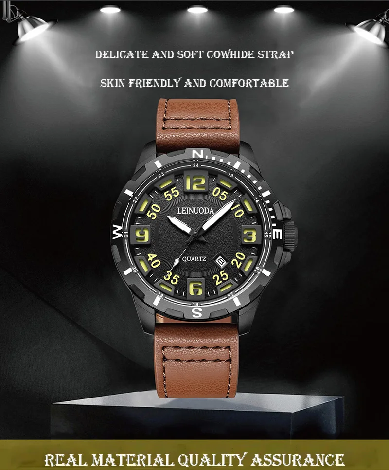 2022 new simple sports waterproof watch for men student trend calendar leather strap men's quartz watch luminous Mans wristwatch
2022 new simple sports waterproof watch for men student trend calendar leather strap men's quartz watch luminous Mans wristwatch