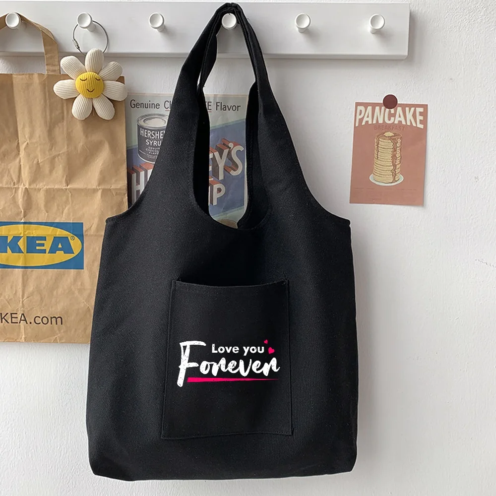 Women Canvas Shopping Bag Phrase Print Books Bag Female Cotton Cloth Shoulder Bag Eco Handbag Tote Reusable Grocery Shopper Bags
Women Canvas Shopping Bag Phrase Print Books Bag Female Cotton Cloth Shoulder Bag Eco Handbag Tote Reusable Grocery Shopper Bags