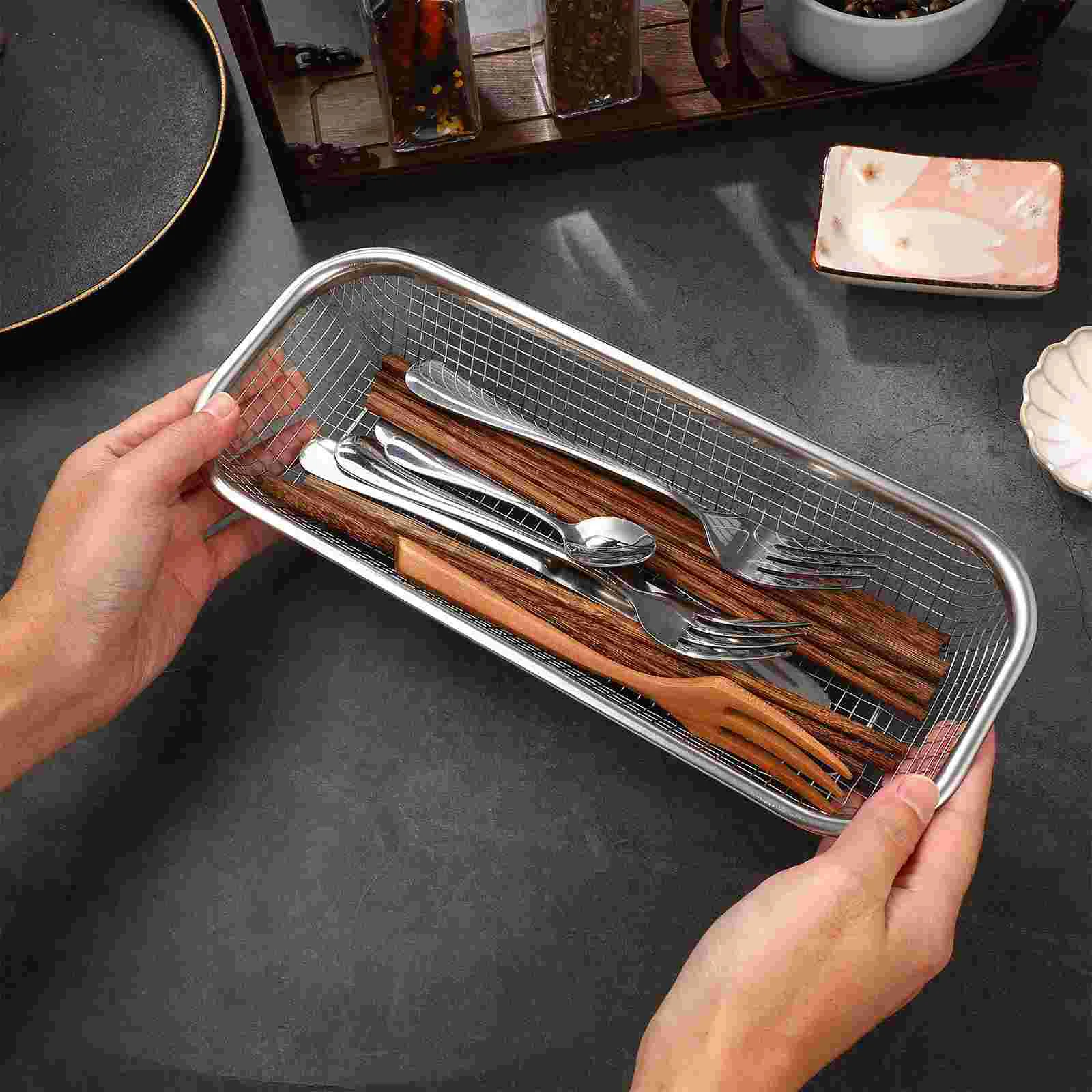 Cabinet Chopstick Rest Utensil Container Metal Serving Tray Cutlery Drainer Basket Stainless Steel Rack Dishwasher
Cabinet Chopstick Rest Utensil Container Metal Serving Tray Cutlery Drainer Basket Stainless Steel Rack Dishwasher