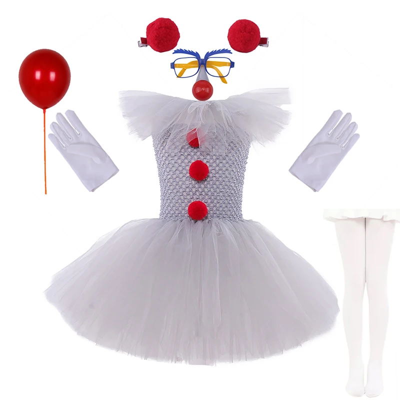 Halloween Costume For Kids Gray Joker Girls Tutu Dress Kids Cosplay Scary Clown Costume Children Carnival Party Dress Up 2-12Yrs
Halloween Costume For Kids Gray Joker Girls Tutu Dress Kids Cosplay Scary Clown Costume Children Carnival Party Dress Up 2-12Yrs
