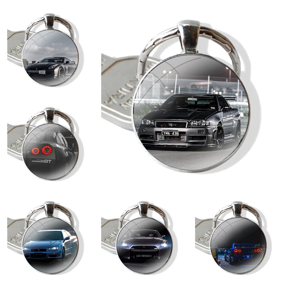 Fashion Creative Cartoon Design Keychains Handmade Glass Cabochon Alloys Key Rings Skyline Gtr R34
Fashion Creative Cartoon Design Keychains Handmade Glass Cabochon Alloys Key Rings Skyline Gtr R34