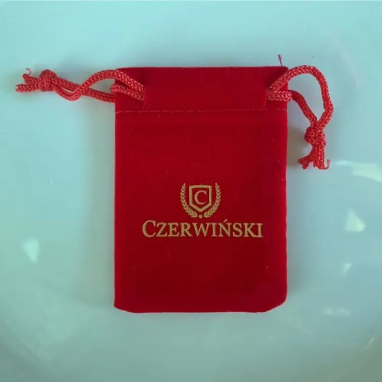 

10000 шт., яркая красная сумка с логотипом золотого цвета, 5 х7 см, сумка с логотипом 3,72 см