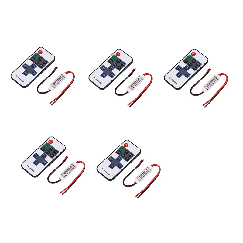 5Pcs Mini DC 12V LED Controller Dimmer 6A Wireless RF Remote To Control Single Color Strip Lighting 3528 5050 5630 2835
5Pcs Mini DC 12V LED Controller Dimmer 6A Wireless RF Remote To Control Single Color Strip Lighting 3528 5050 5630 2835