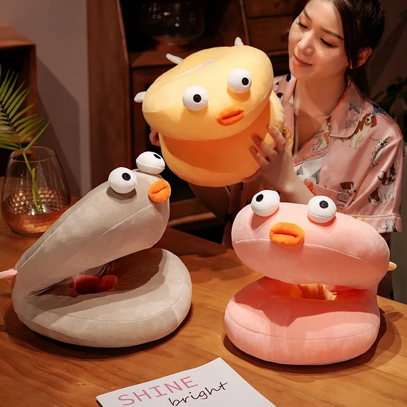 Cartoon Puffer Fish Ice Silk Plush Double-sided Nap Pillow Sofa Cushion Learning Office Travel Leisure Artifact Plush Toy Pillow
Cartoon Puffer Fish Ice Silk Plush Double-sided Nap Pillow Sofa Cushion Learning Office Travel Leisure Artifact Plush Toy Pillow