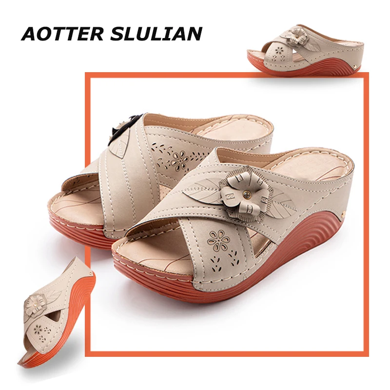 Slippers Women Comfy Sandals Beach High Heels Walking Shoes Classtic Sewing Loophole Slides Mujer Stylish Wedge Sand Sandalias
Slippers Women Comfy Sandals Beach High Heels Walking Shoes Classtic Sewing Loophole Slides Mujer Stylish Wedge Sand Sandalias