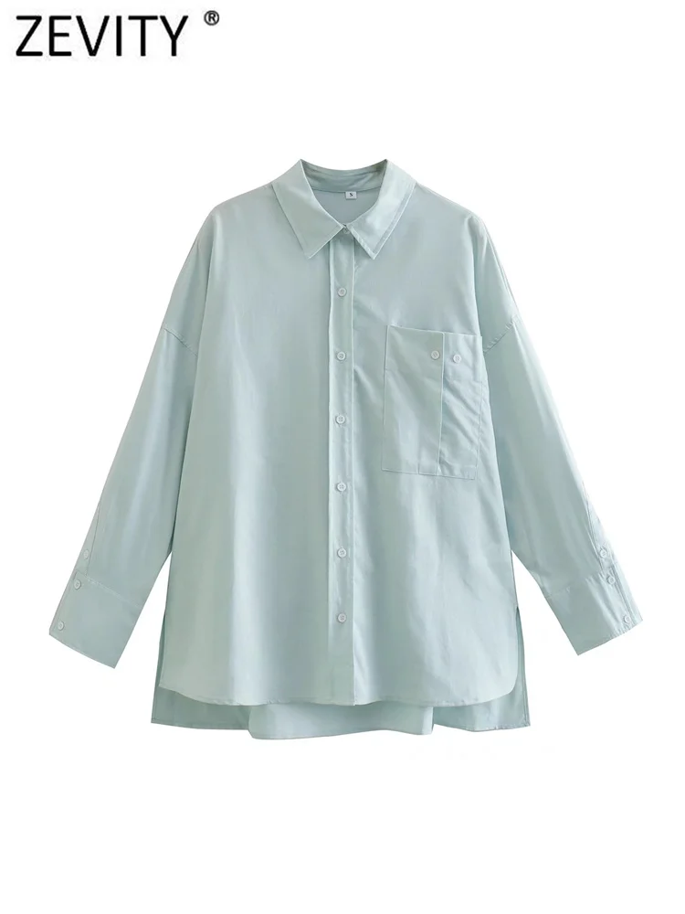 Zevity Women Fashion Turn Down Collar Buttons Pocket Patch Loose Blouse Office Ladies Long Sleeve Shirt Chic Blusas Tops LS10184
Zevity Women Fashion Turn Down Collar Buttons Pocket Patch Loose Blouse Office Ladies Long Sleeve Shirt Chic Blusas Tops LS10184
