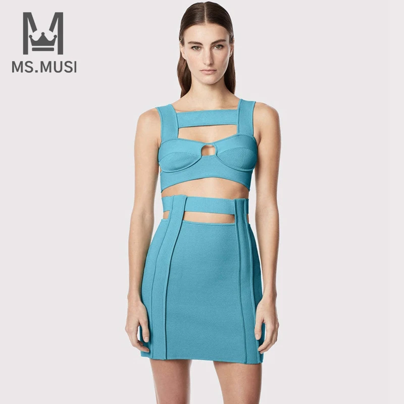 Новинка 2023, Модный женский сексуальный бандажный комплект MSMUSI из двух предметов, облегающий топ без рукавов и короткая мини-юбка 
Новинка 2023, Модный женский сексуальный бандажный комплект MSMUSI из двух предметов, облегающий топ без рукавов и короткая мини-юбка