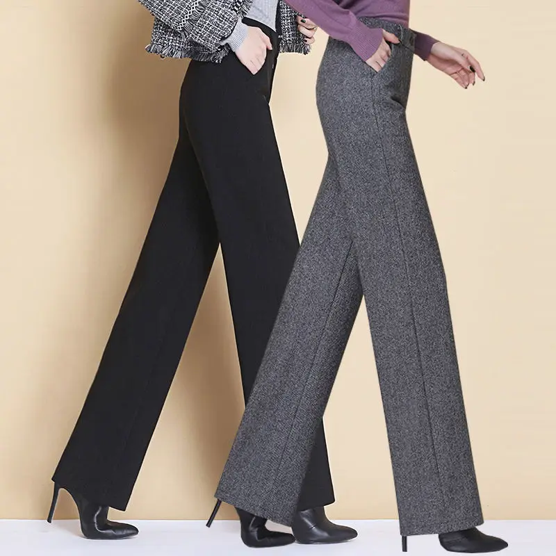 Professional Fashion Women Wide Leg Pants for Women High Waist Elegant Pockets Loose Workwear Office Lady Female Trousers Q92
Professional Fashion Women Wide Leg Pants for Women High Waist Elegant Pockets Loose Workwear Office Lady Female Trousers Q92