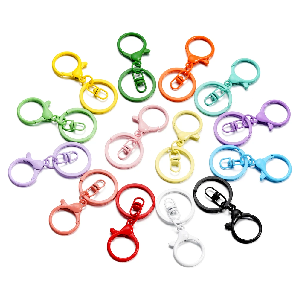 5Pcs/bag Colorful Keyring With Lobsters Clasps Keychain Pendants Hooks Connectors For DIY Jewelry Bag Crafts Making Findings
5Pcs/bag Colorful Keyring With Lobsters Clasps Keychain Pendants Hooks Connectors For DIY Jewelry Bag Crafts Making Findings