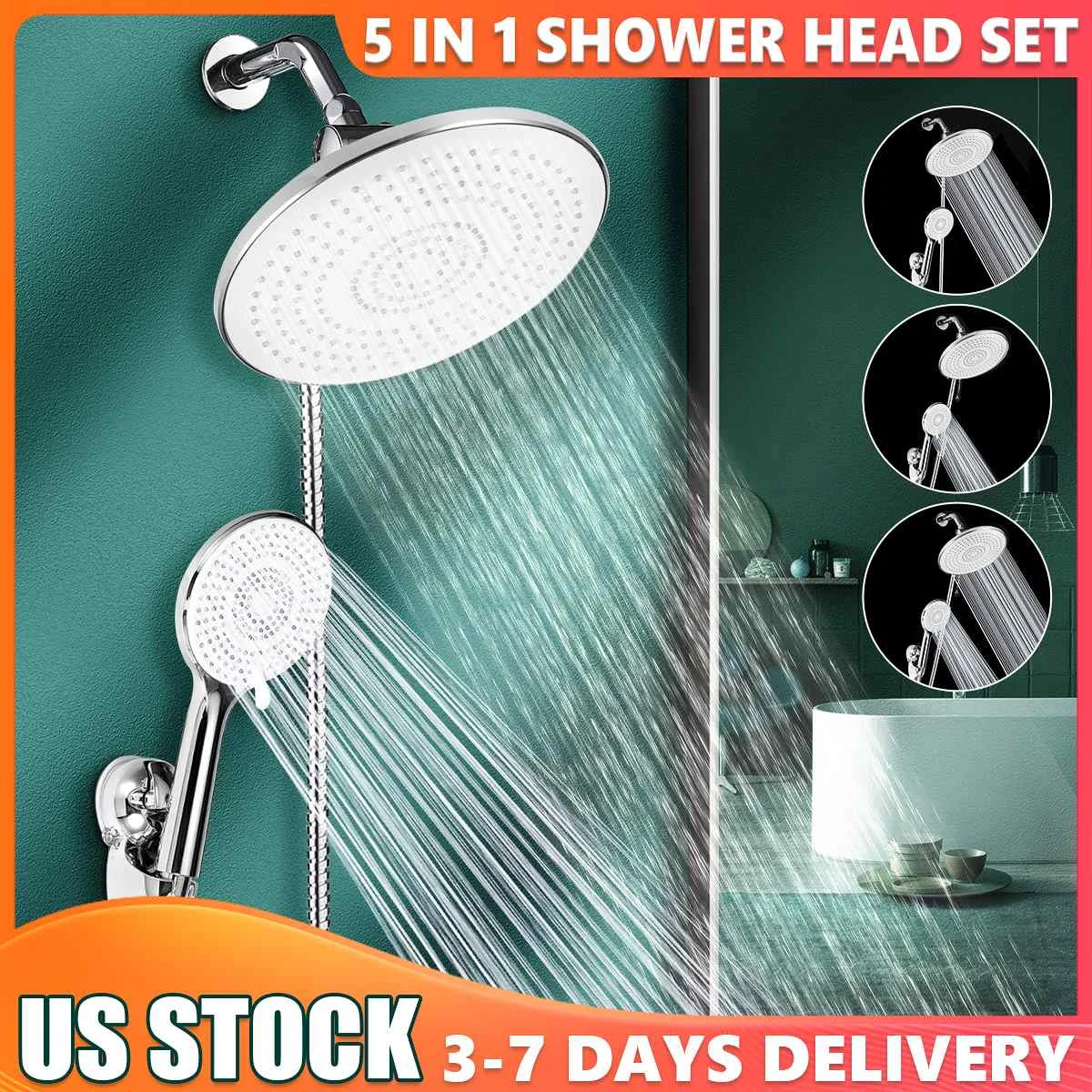 BVSOIVIA 9 Inch High Pressure Rainfall Shower Head Handheld Combo Luxury Chrome Plated with 60'' Hose Anti-leak with Holder
BVSOIVIA 9 Inch High Pressure Rainfall Shower Head Handheld Combo Luxury Chrome Plated with 60'' Hose Anti-leak with Holder