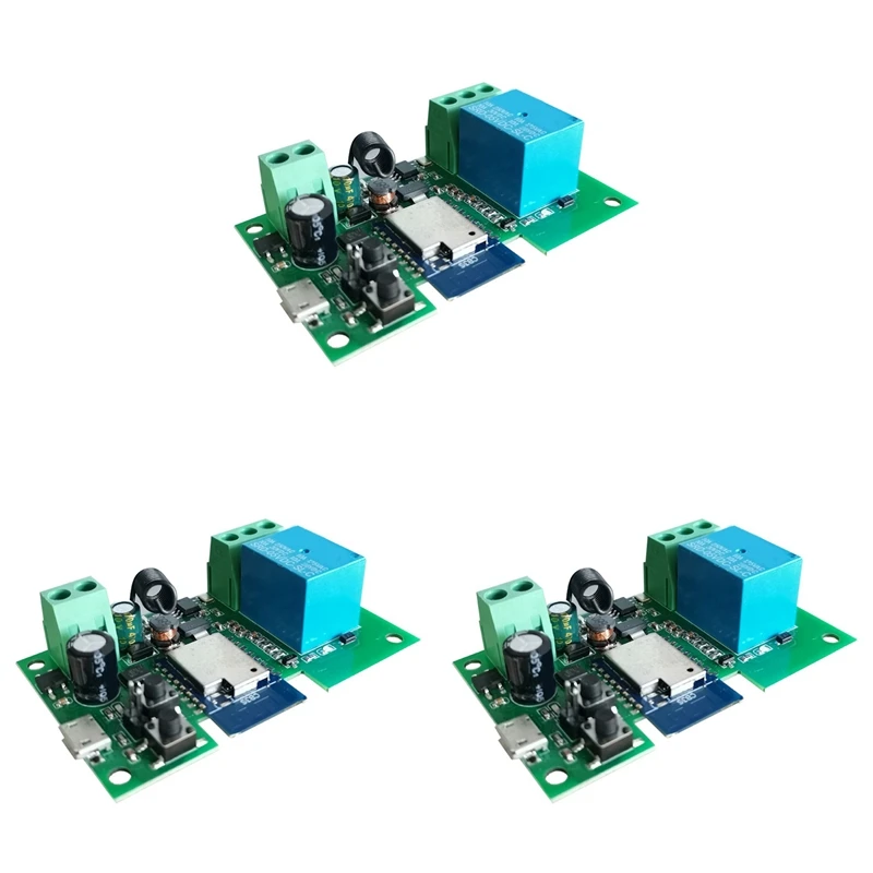 3X 12V Wifi Relay Tuya Smart Life App Switch Module Remote-Timer Self-Locking Work With Google Home 2 Way Control 
3X 12V Wifi Relay Tuya Smart Life App Switch Module Remote-Timer Self-Locking Work With Google Home 2 Way Control
