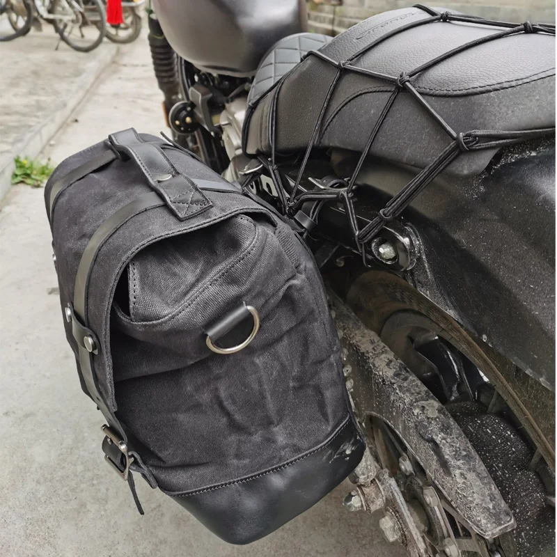 Retro locomotive side bag universal waterproof side bag motorcycle canvas bag knight saddle bag
Retro locomotive side bag universal waterproof side bag motorcycle canvas bag knight saddle bag
