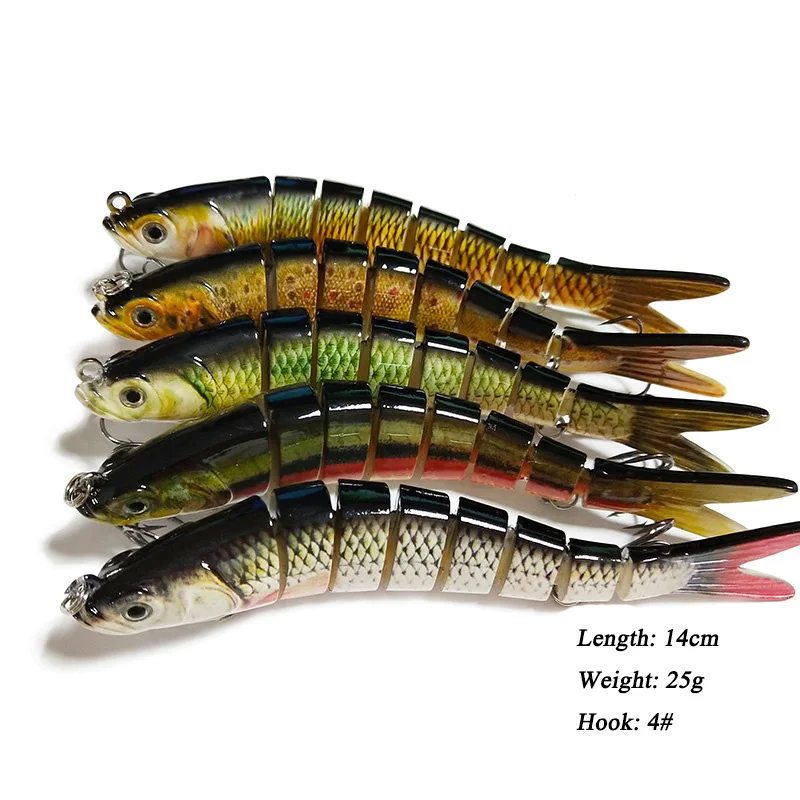 14cm 25g Sinking Wobblers Fishing Lures 8 Segment Hard Artificial Bait Lures Jointed Crankbait Swimbait For Fishing Tackle Lure 
14cm 25g Sinking Wobblers Fishing Lures 8 Segment Hard Artificial Bait Lures Jointed Crankbait Swimbait For Fishing Tackle Lure