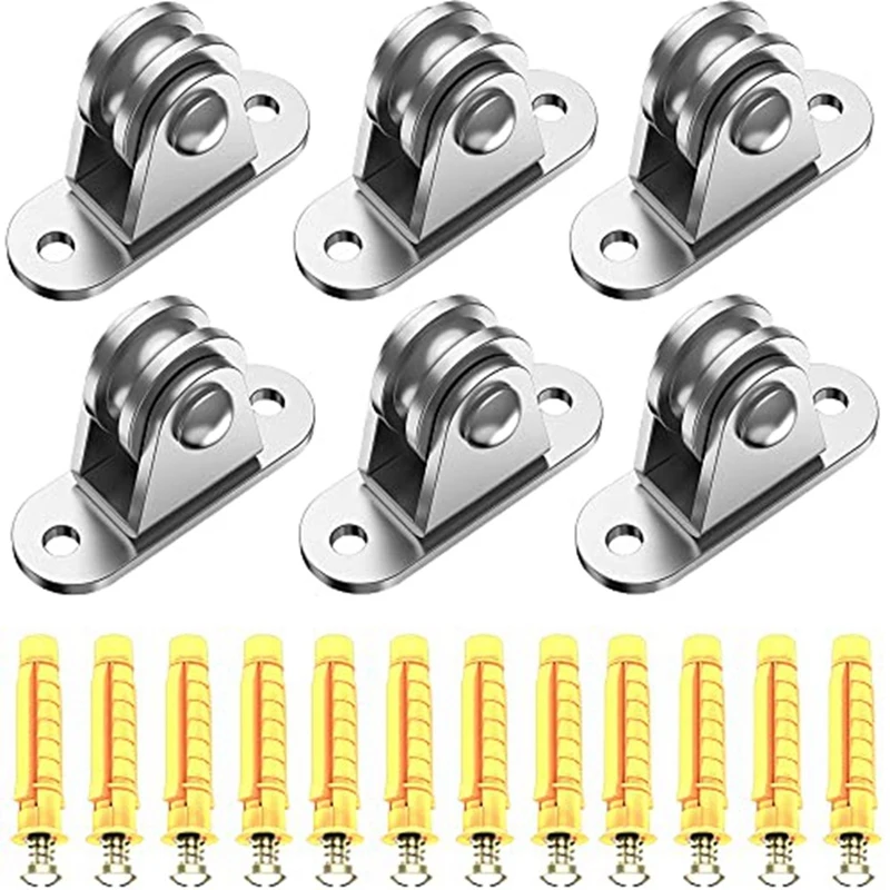 304 Stainless Steel Pulley Block, Small Pulley Block Silent Pulley, Material Handling and DIY Kits Moving, 6PCS
304 Stainless Steel Pulley Block, Small Pulley Block Silent Pulley, Material Handling and DIY Kits Moving, 6PCS