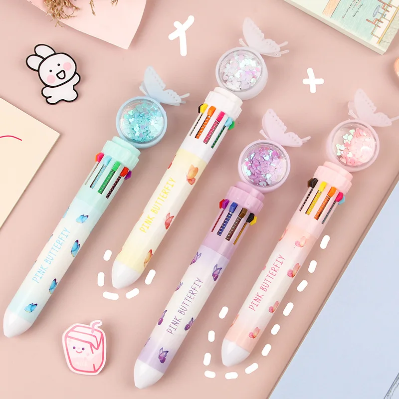 10pcsCartoon Multi-color Ballpoint Pen 10-color Multifunctional Color Stylus Students Do Marker Ballpoint Pen cute pens
10pcsCartoon Multi-color Ballpoint Pen 10-color Multifunctional Color Stylus Students Do Marker Ballpoint Pen cute pens