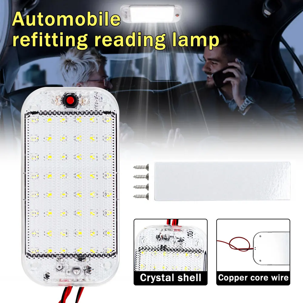 Светильник для чтения салона автомобиля, купольная лампа с переключателем для управления, 10 Вт, светодиодный ночной Светильник для стайлин... 
Светильник для чтения салона автомобиля, купольная лампа с переключателем для управления, 10 Вт, светодиодный ночной Светильник для стайлин...