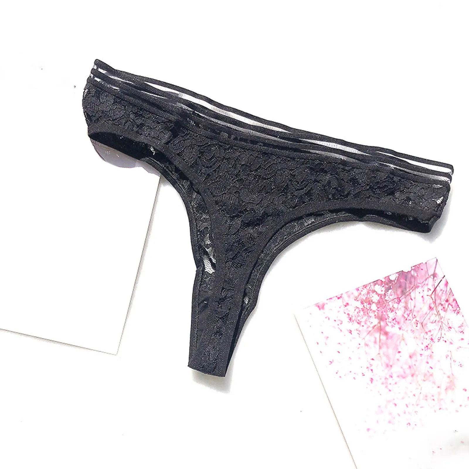 Sexy Through Out Women Waist Thong Hollow Cotton For Low Panties Lace Lace Women's Lingerie Set with Robe 
Sexy Through Out Women Waist Thong Hollow Cotton For Low Panties Lace Lace Women's Lingerie Set with Robe