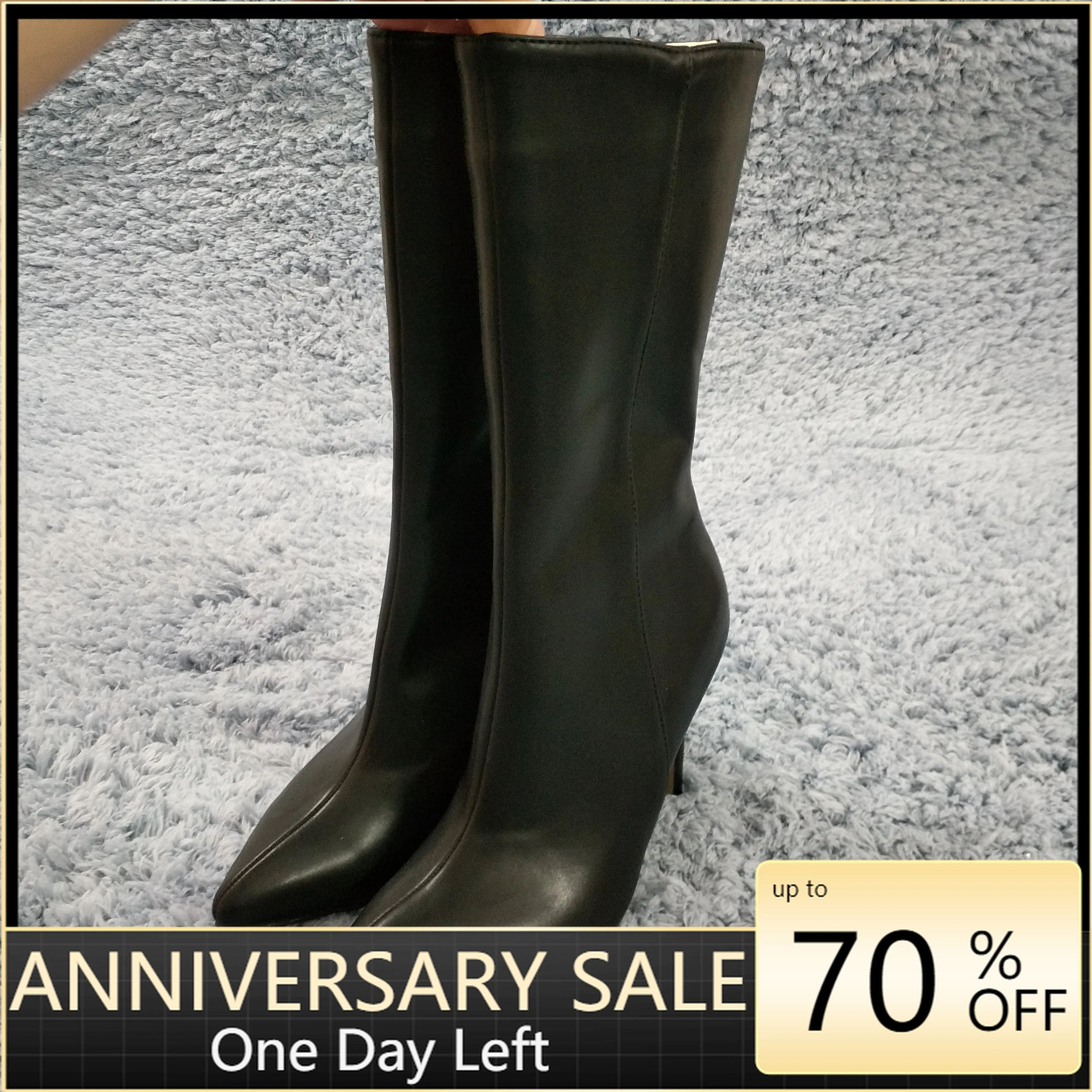 Black PU Women Stiletto Thin High Heel Mid-Calf Boots Pointed Toe Sexy Fashion Evening Dress Party Ball Lady Half Boot 70887bt-e
Black PU Women Stiletto Thin High Heel Mid-Calf Boots Pointed Toe Sexy Fashion Evening Dress Party Ball Lady Half Boot 70887bt-e