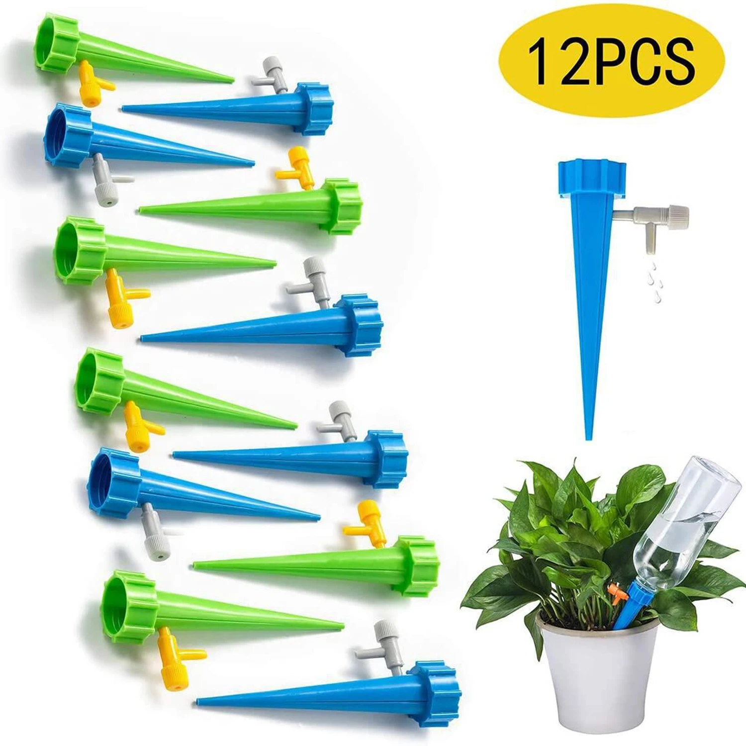 12Pcs Self-Watering Kits Automatic Watering Device Adjustable Drip Irrigation System For Flower Plant Garden Watering Supplies
12Pcs Self-Watering Kits Automatic Watering Device Adjustable Drip Irrigation System For Flower Plant Garden Watering Supplies
