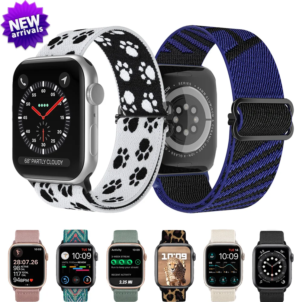 Nylon Loop Strap for Apple Watch Band 45mm 44mm 49mm 41mm 40mm 42mm Adjustable Elastic Bracelet iWatch Series 8 7 6 5 SE 4 Ultra 
Nylon Loop Strap for Apple Watch Band 45mm 44mm 49mm 41mm 40mm 42mm Adjustable Elastic Bracelet iWatch Series 8 7 6 5 SE 4 Ultra