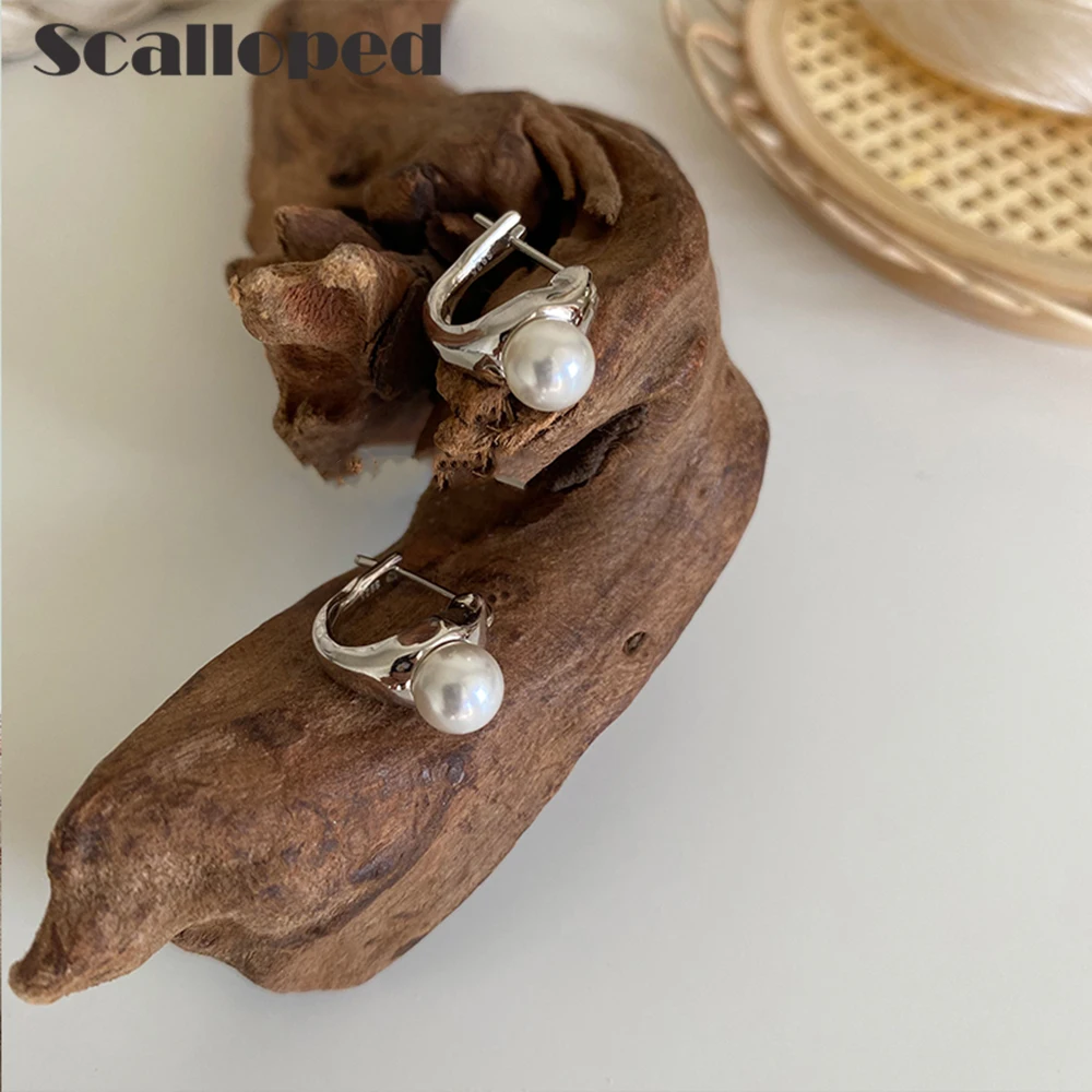 SCALLOPED Trendy Circle Pearl Earrings For Women Daily Jewelry Korean Fashion Exquisite Ear Buckle Accessories Wholesale 
SCALLOPED Trendy Circle Pearl Earrings For Women Daily Jewelry Korean Fashion Exquisite Ear Buckle Accessories Wholesale
