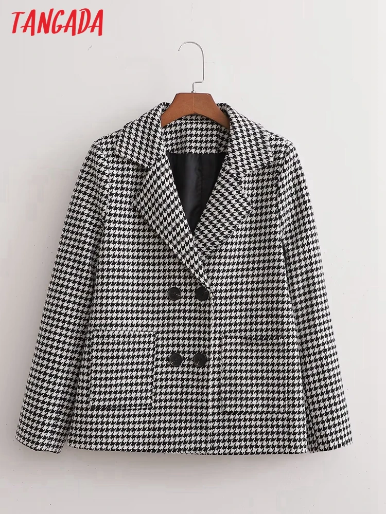 Tangada Women 2022 Fashion Tweed Blazer Coat Vintage Double Breasted Long Sleeve Female Outerwear Chic Tops 1D157
Tangada Women 2022 Fashion Tweed Blazer Coat Vintage Double Breasted Long Sleeve Female Outerwear Chic Tops 1D157