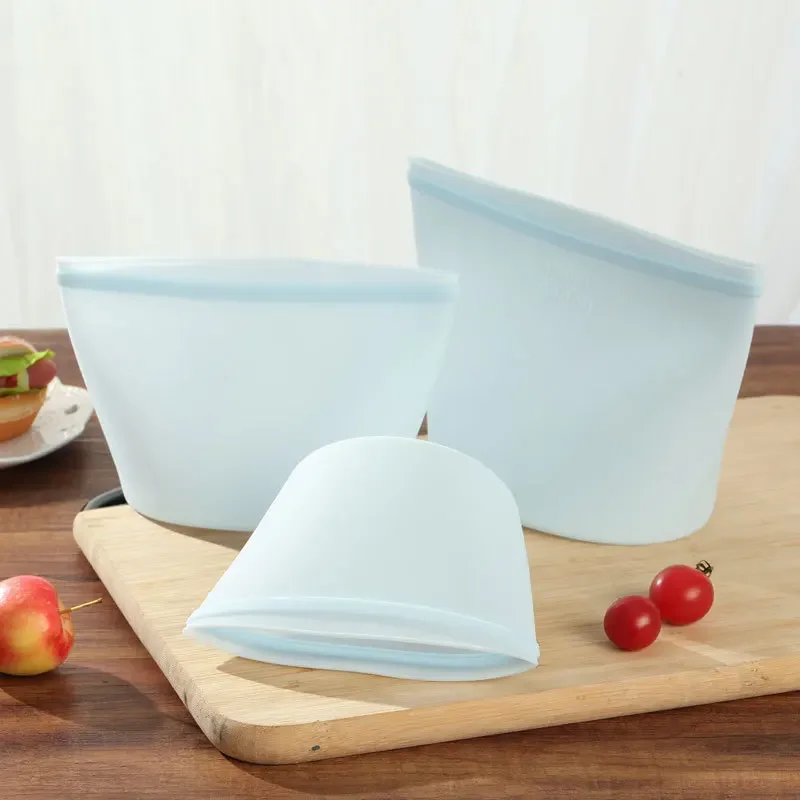New Thickened Fresh-keeping Silicone Food Storage Bag Three Color Double Gauge Zipper Reusable Ziplock Bag Kitchen Food Storage
New Thickened Fresh-keeping Silicone Food Storage Bag Three Color Double Gauge Zipper Reusable Ziplock Bag Kitchen Food Storage