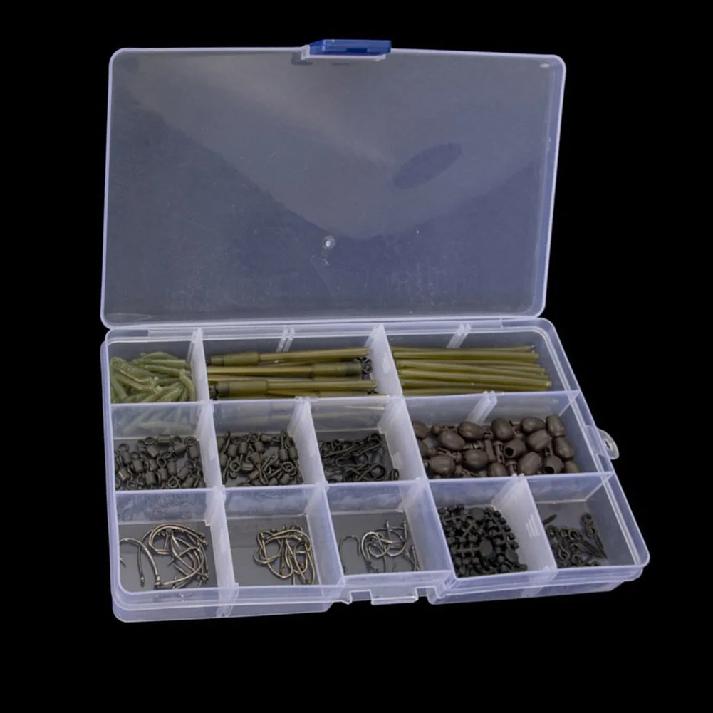 201PCS Carp Fishing Tackle Kit Hooks Tackle Box Swivel Carp Rigs Fishing Accessories Combination Bends Tip Tube Wire Connectors
201PCS Carp Fishing Tackle Kit Hooks Tackle Box Swivel Carp Rigs Fishing Accessories Combination Bends Tip Tube Wire Connectors