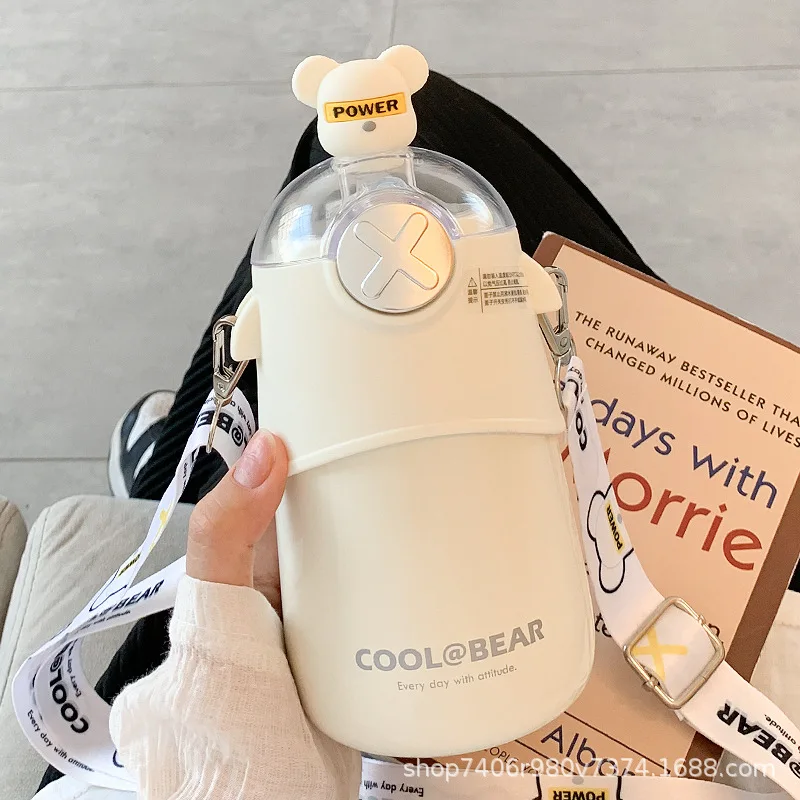 Violent Bear Thermos Water Bottle Drinking Cup Leakproof Portable Water Bottle Handle Rope Kids School Vacuum Thermos Flask
Violent Bear Thermos Water Bottle Drinking Cup Leakproof Portable Water Bottle Handle Rope Kids School Vacuum Thermos Flask