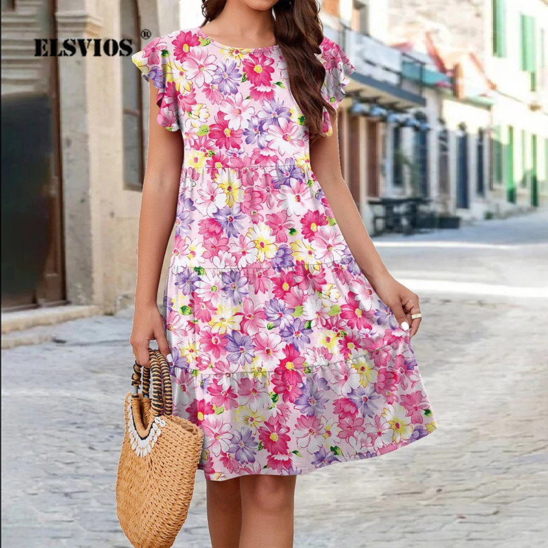 Женское Повседневное платье с цветочным принтом, короткое Свободное платье с круглым вырезом и рукавами-фонариками, пляжное платье для лета, 2023
Женское Повседневное платье с цветочным принтом, короткое Свободное платье с круглым вырезом и рукавами-фонариками, пляжное платье для лета, 2023