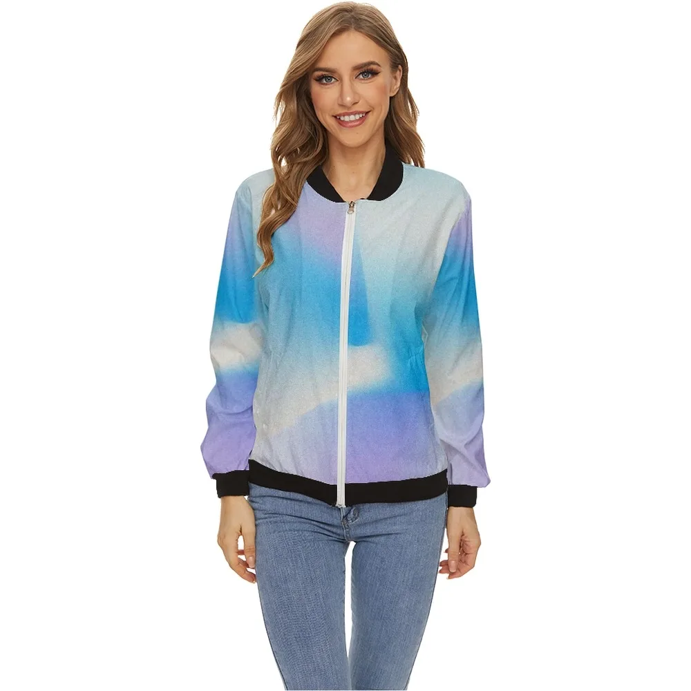 Street Style Jacket Women Spring/Summer Gradient Print Pilot Zip Coat Fashion Long Sleeve Women's Slim Coat Cool Ladies Top
Street Style Jacket Women Spring/Summer Gradient Print Pilot Zip Coat Fashion Long Sleeve Women's Slim Coat Cool Ladies Top