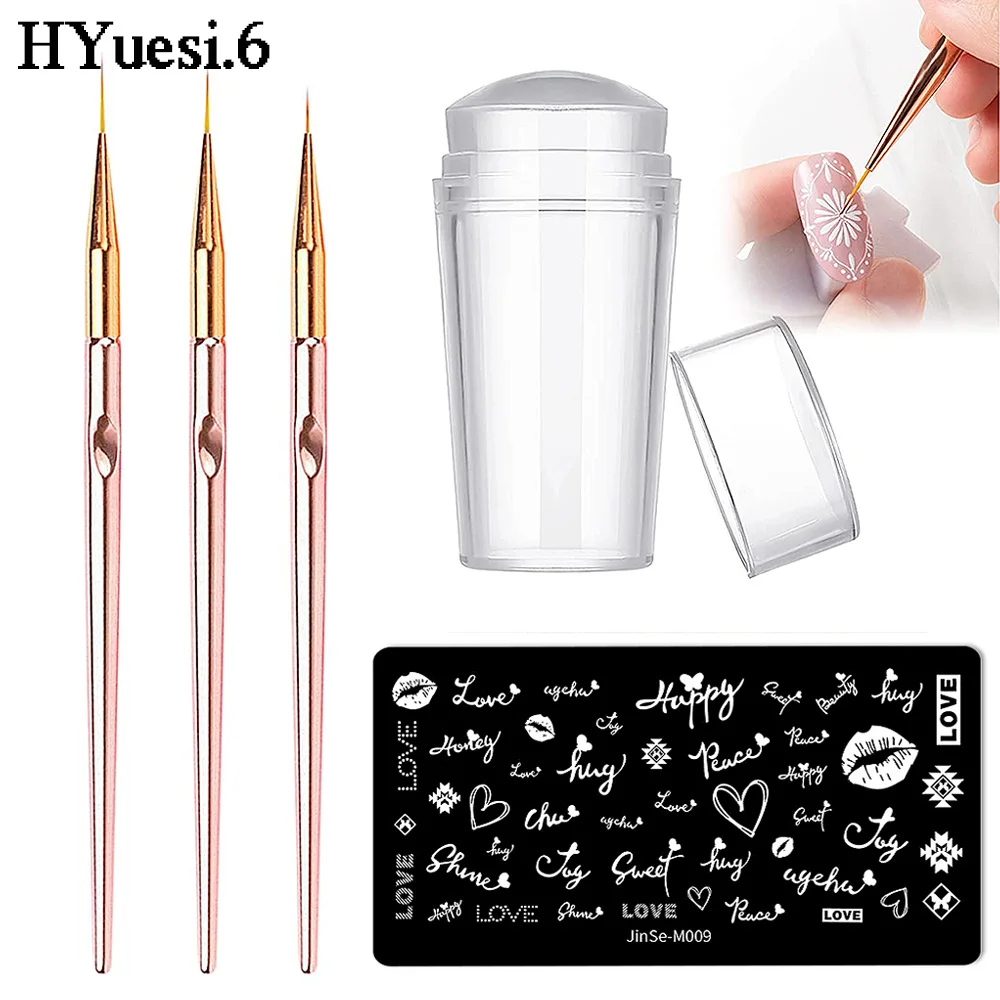 French Nail Art Liner Brush Reusable Transparent Jelly Silicone Stamper With Scraper For Women Girls Diy Manicure Decoration
French Nail Art Liner Brush Reusable Transparent Jelly Silicone Stamper With Scraper For Women Girls Diy Manicure Decoration