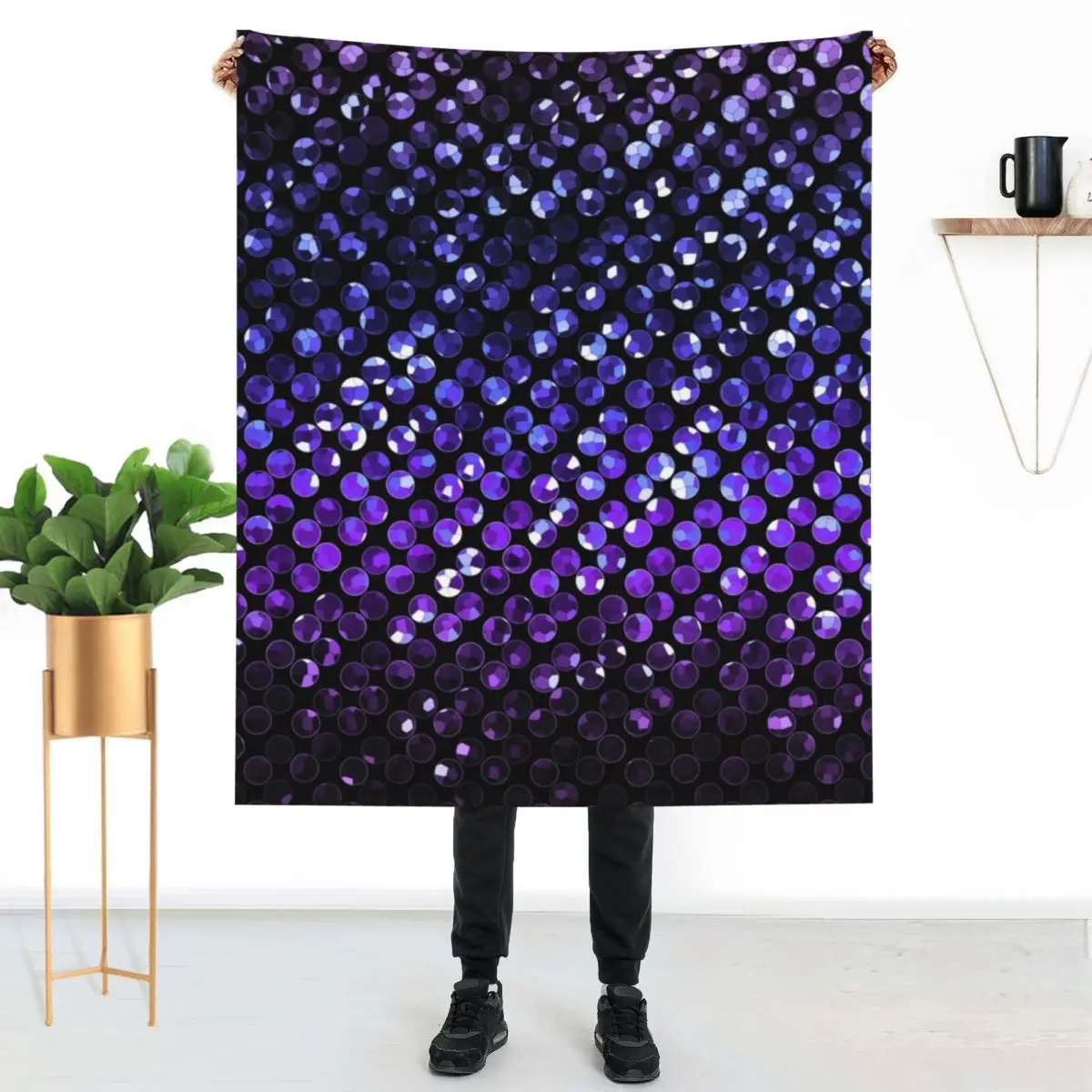 Graphic Sequins Print Blanket Purple Polka Dot On the Bed Custom Throw Blanket For Sleeping Cute Blankets
Graphic Sequins Print Blanket Purple Polka Dot On the Bed Custom Throw Blanket For Sleeping Cute Blankets