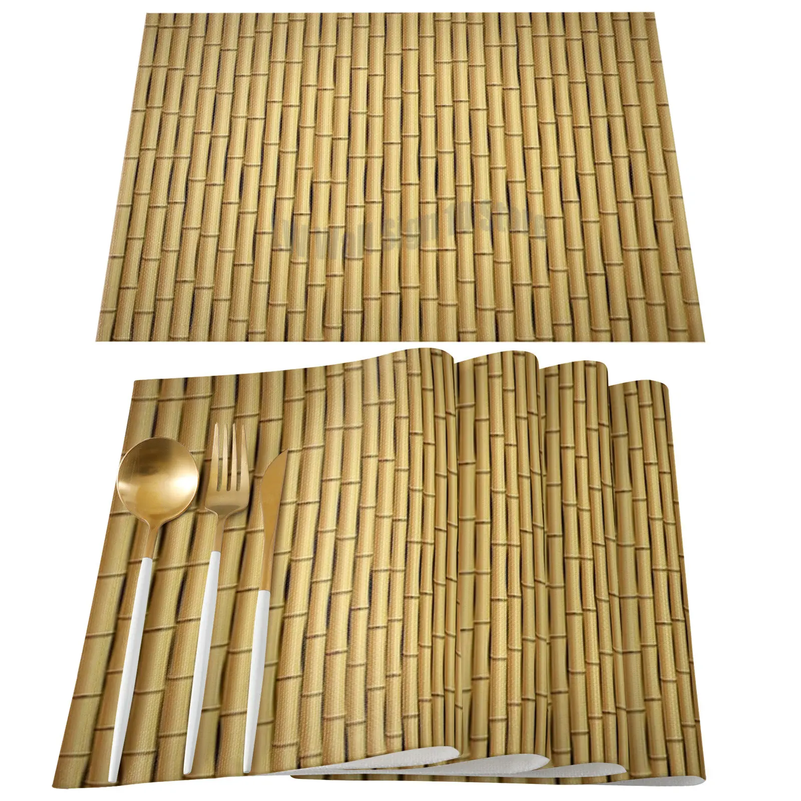 4/6 Pcs Placemat Brown Bamboo Pattern Table Mat For Dining Table Kitchen Accessories Coffee Tea Coaster
4/6 Pcs Placemat Brown Bamboo Pattern Table Mat For Dining Table Kitchen Accessories Coffee Tea Coaster