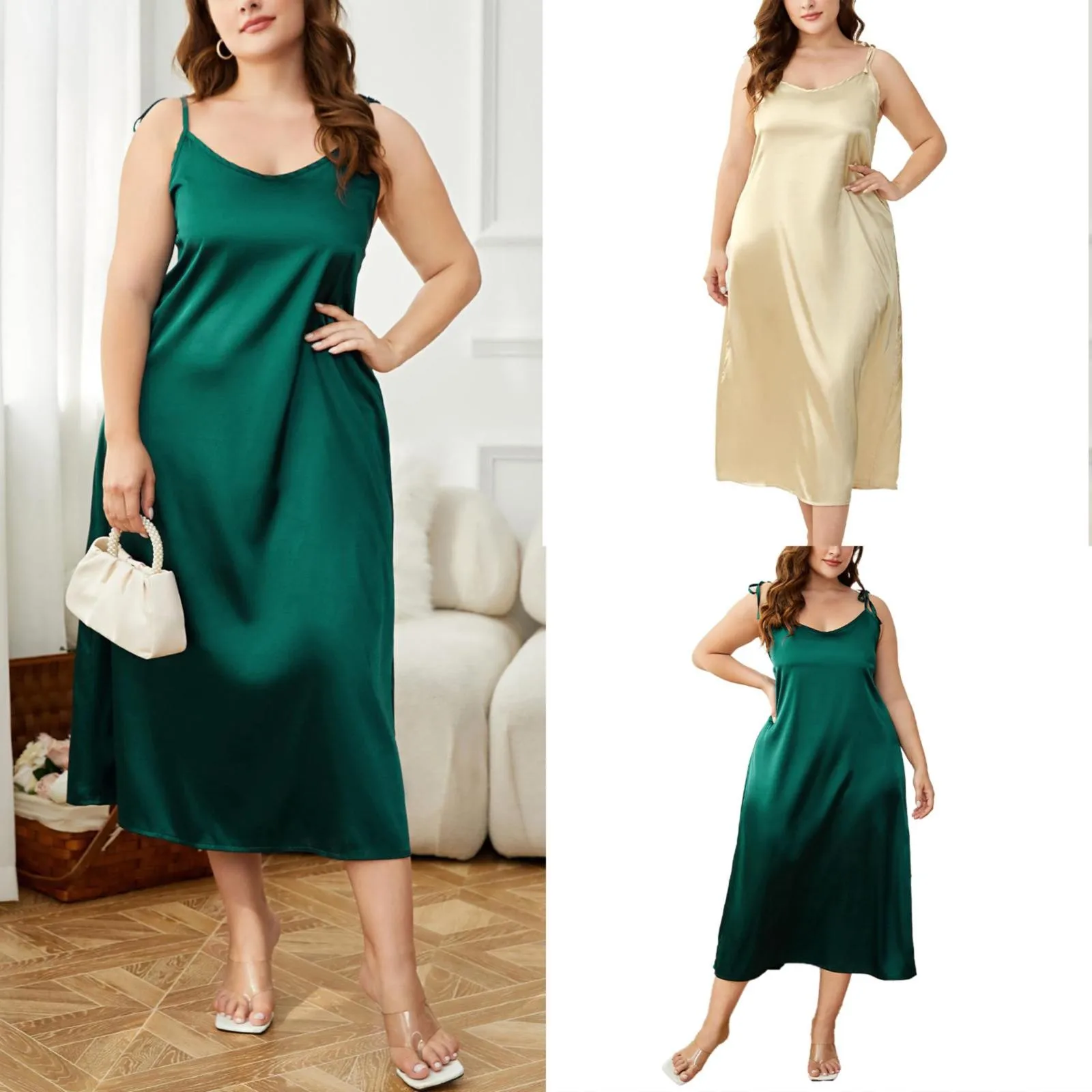Beautiful Womens Sleepwear Summer Suspender Nightdress Imitation Silk Large Size Pajamas Women Can Wear Womens Soft Pajamas
Beautiful Womens Sleepwear Summer Suspender Nightdress Imitation Silk Large Size Pajamas Women Can Wear Womens Soft Pajamas